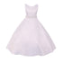 Kids Dream Little Girls White A-Line Satin Pearl Trim Flower Girl Dress 4-6 - SophiasStyle.com
